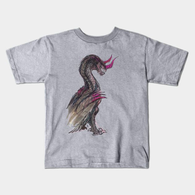 The Shrouded Wyvern Kids T-Shirt by Creative Mechanics